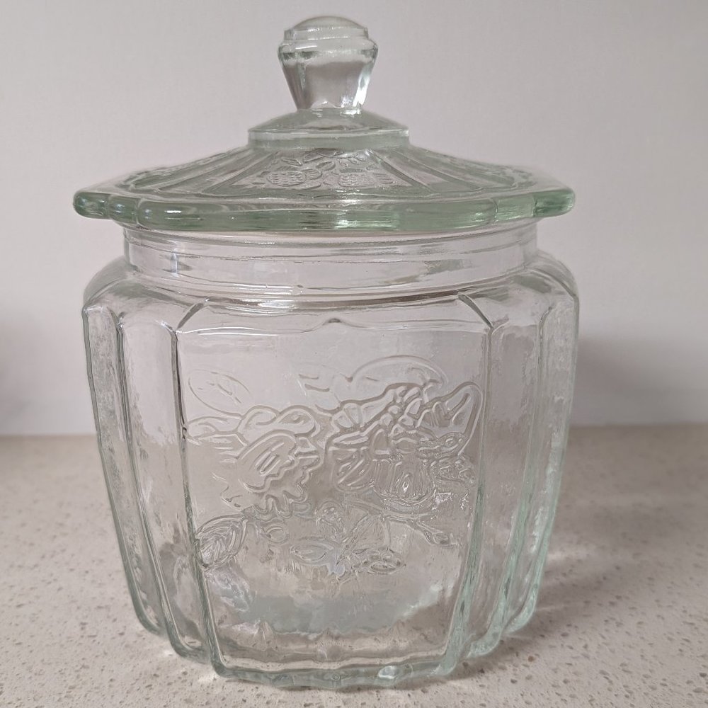 Small glass candy jar